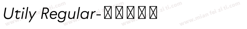 Utily Regular字体转换